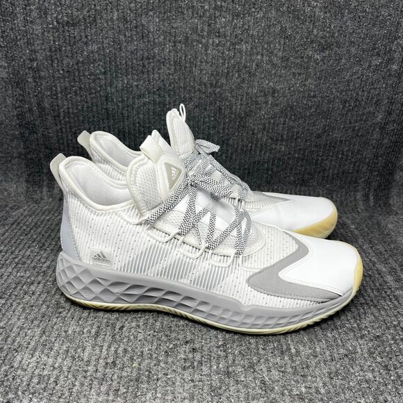 Adidas Pro Boost Low White Onix Grey Basketball Shoes Mens 10.5 FW9499 - Picture 1 of 8
